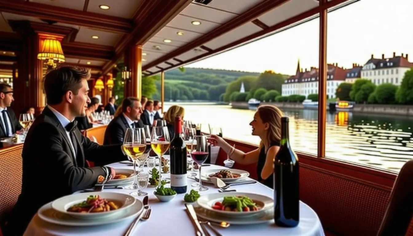 participez à une expérience inoubliable en célébrant le beaujolais nouveau à bord des croisières chateaubriand sur la rance. savourez des vins exquis tout en naviguant sur des paysages pittoresques et en profitant d'une ambiance festive.
